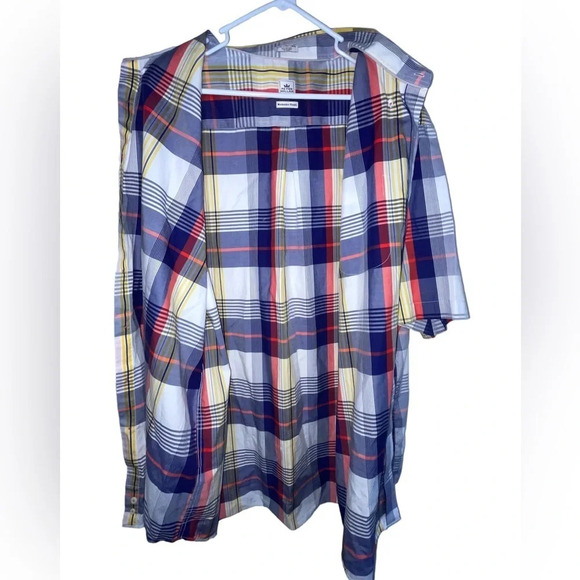 Peter Millar Weekender Finish Short Sleeve Button Shirt Mens Size XXL Plaid - Picture 2 of 5